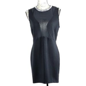 Black Mesh Dress Jewel Neck Audrey Hepburn S 10